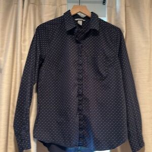 H&M Navy Polka Dot Blouse